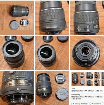 Nikon AF-S DX Nikkor 18-55mm f/3.5-5.6G VR Lens
 beschikbaar voor biedingen