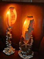 2 schelplampen 46 en 41cm .samen 1 koop 55€, Ophalen, Minder dan 50 cm