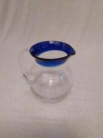 Handgeblazen kobaltblauw schenkkan h19 cm, Antiek en Kunst, Ophalen of Verzenden