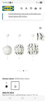 2 Grote Ikea Lampen Wit/Zilver incl wiz smartlampen, Huis en Inrichting, Ophalen, Zo goed als nieuw, Minder dan 50 cm