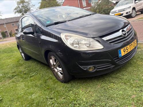 Opel Corsa 2007 Zwart, Auto's, Opel, Particulier, Corsa, Airbags, Elektrische ramen, Lichtmetalen velgen, Metallic lak, Mistlampen