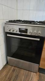 Bosch RVS gasfornuis met electriche oven, Witgoed en Apparatuur, Fornuizen, Gebruikt, Gas, Vrijstaand, 85 tot 90 cm
