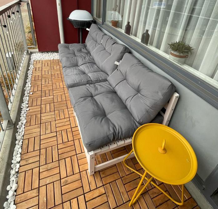 Ikea runnen houten vlonders, ongeveer 5m^2, Tuin en Terras, Terrasdelen en Vlonders, Gebruikt, Hout, Ophalen