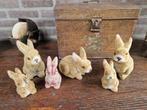 oude pasen - 6 flock paashaasjes, Ophalen of Verzenden