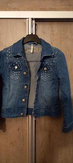 blauw jeans vest jas met steentjes Charlie maat 128, Meisje, Ophalen of Verzenden, Zo goed als nieuw, Charlie