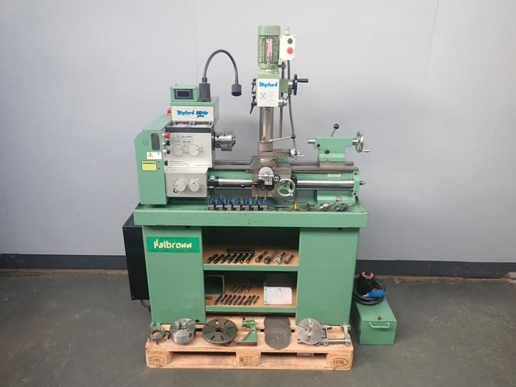 Myford 254V Plus Vario + VMA freeskolom , Myford 254 Lathe, Doe-het-zelf en Verbouw, Draaibanken, Gebruikt, Metaaldraaibank, 500 tot 1000 mm