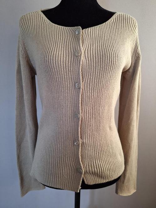 Leuk lichtbruin stretch vest van Just B, maat S/M, Kleding | Dames, Truien en Vesten, Zo goed als nieuw, Maat 36 (S), Bruin, Ophalen of Verzenden