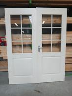 Dubbel binnen deuren met glas, Doe-het-zelf en Verbouw, Deuren en Horren, Ophalen, Binnendeur, 200 tot 215 cm, Glas