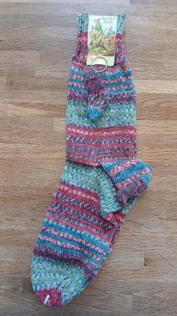 Zotte Sok handgebreide sokken kerstsokken maat 40/41. beschikbaar voor biedingen