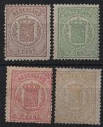 13, 15, 16 en 17 ONGEBR. (Rijkswapen 1869-1871 Cat € 435,- ), Postzegels en Munten, Postzegels | Nederland, Verzenden, T/m 1940