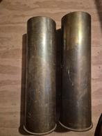 Twee Grote Granaathulzen - 105mm M14, Verzamelen, Ophalen of Verzenden, Overige soorten, Overige gebieden, Hulzen of Bodemvondsten