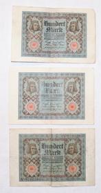 Duitsland 100 Mark bankbiljet 1 november 1920 x3, Postzegels en Munten, Bankbiljetten | Europa | Niet-Eurobiljetten, Ophalen, Duitsland