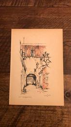 Oude litho Anton pieck, Antiek en Kunst, Ophalen of Verzenden