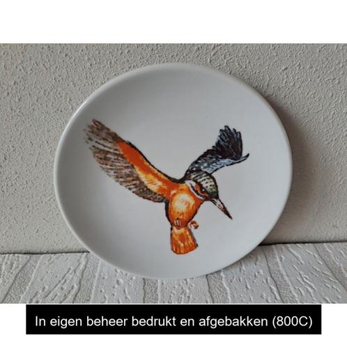 IJsvogel afbeelding op een hotelporselein ontbijtbord D17 cm, Antiek en Kunst, Antiek | Porselein, Ophalen of Verzenden