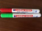 Krijtstift Chalk Marker 2 kleuren Edding 40956, Verzenden, Zo goed als nieuw, Potlood of Stift