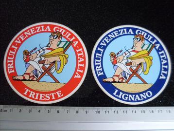2x sticker friuli venezia giulia italia trieste lignano  beschikbaar voor biedingen