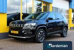 Jeep Compass 1.5T e-Hybrid 360 Carplay driver assist., Auto's, Gebruikt, 4 cilinders, Leder en Stof, Zwart