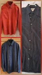 overhemd rood blauw bruin, Ophalen of Verzenden, Zo goed als nieuw, Onbekend, Halswijdte 39/40 (M)