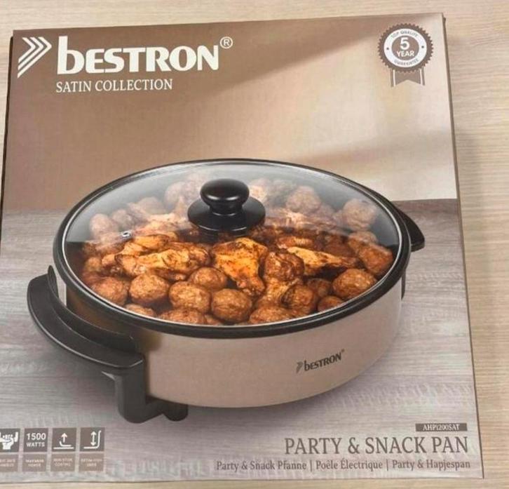 Bestron Party Snack Pan Elektrisch - Nieuw, Witgoed en Apparatuur, Fonduesets, Nieuw, Fonduepan, Elektrisch, Ophalen of Verzenden