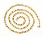 Ketting platte Konings schakel Goud verguld 66 CM -NIEUW-, Sieraden, Tassen en Uiterlijk, Kettingen, Ophalen of Verzenden, Nieuw