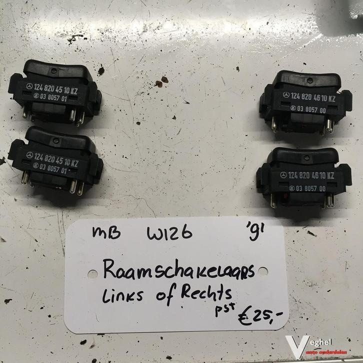 Mercedes W126 1991  Raamschakelaars Links of Rechts, Auto-onderdelen, Dashboard en Schakelaars, Gebruikt, Ophalen of Verzenden