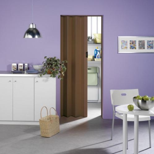 OPisOP Grosfillex Una vouwdeur donker bruin84x205 cm, Huis en Inrichting, Stoffering | Gordijnen en Lamellen, Nieuw, 200 cm of meer