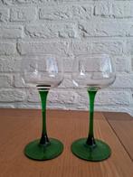 Set van 2 vintage Luminarc France (witte) wijn glazen., Ophalen of Verzenden, Zo goed als nieuw