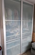 IKEA PAX Kledingkast - Melkglas Schuifdeuren 150x201, Huis en Inrichting, Ophalen, Gebruikt, 200 cm of meer, 150 tot 200 cm