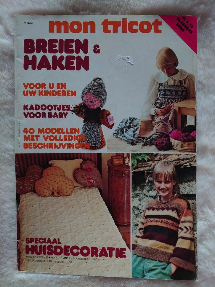 Mon Tricot breien en haken 40 modellen, Hobby en Vrije tijd, Breien en Haken, Zo goed als nieuw, Breien of Haken, Patroon of Boek