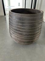 Xxl bloempot steen bruin diameter 43 cm, Tuin en Terras, Bloempotten, Ophalen, Steen, 40 cm of meer, Rond