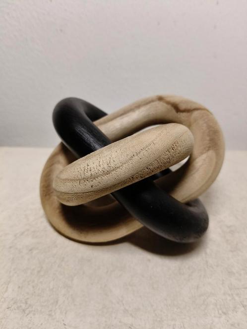 2776 design Houten Schakels Decoratie Object, Huis en Inrichting, Woonaccessoires | Overige, Zo goed als nieuw, Ophalen of Verzenden