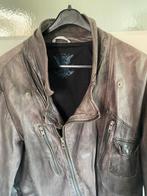Lamsleren soepel stoer  biker jack jas taupe IKKS xxl l, Kleding | Heren, Jassen | Winter, Maat 52/54 (L), Bruin, Verzenden, Zo goed als nieuw