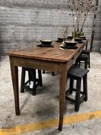 Antieke Franse boeren eettafel 316 cm lengte, Antiek, Eikenhout, 200 cm of meer, Zo goed als nieuw