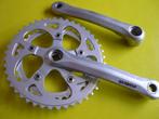 Crankstel SR Suntour met nieuwe kettingbladen; Shimano STX, Ophalen of Verzenden, Gebruikt, Racefiets, Crankstel of Pedalen