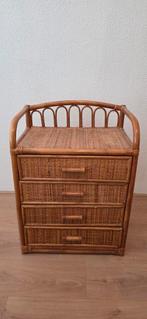 Rotan kastje met 4 lades, Ophalen, Overige materialen, Minder dan 50 cm, Gebruikt