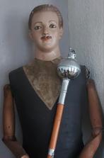 Vintage tambour maître stok met leeuw on top, Antiek en Kunst, Curiosa en Brocante, Ophalen