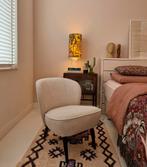 WOOOD Fauteuil met teddy/boucle stof, Huis en Inrichting, Fauteuils, Ophalen of Verzenden, Zo goed als nieuw, Stof, Retro