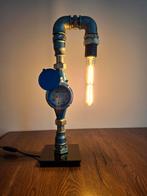 Industriële tafellamp van watermeter., Huis en Inrichting, Lampen | Tafellampen, Ophalen of Verzenden, Zo goed als nieuw, Minder dan 50 cm