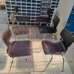 Set van 6 Flototto Pagholz Stoelen, Ophalen, Gebruikt, Bruin, Vintage