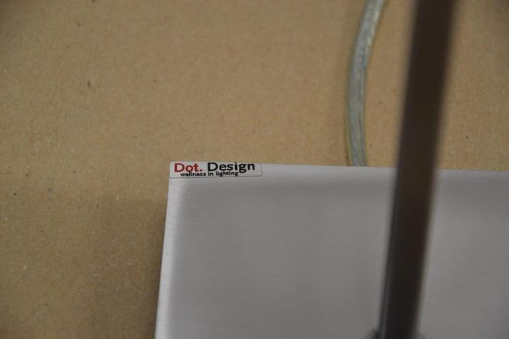 2 Design Tafellampen - Dot. Design - Zwarte Draadkap, Huis en Inrichting, Lampen | Tafellampen, Zo goed als nieuw, Minder dan 50 cm