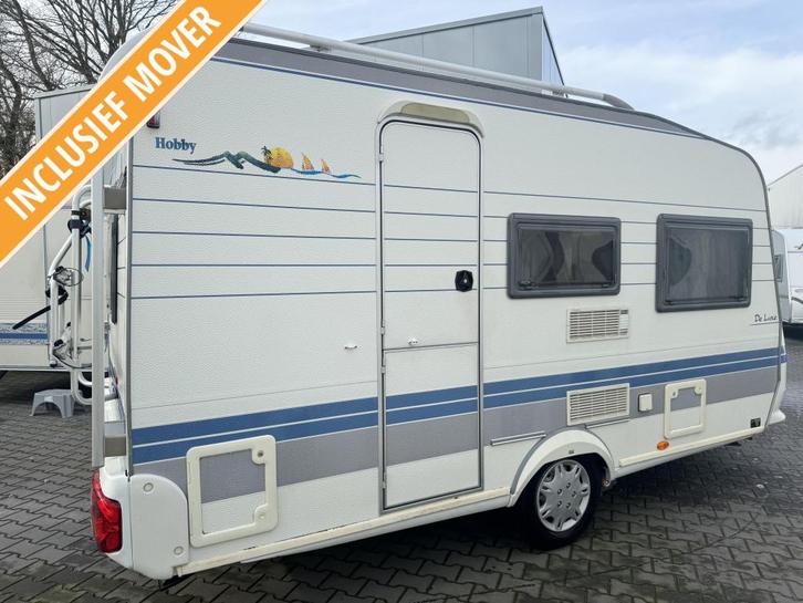 Hobby De Luxe 400 SF / mover / luifel, Caravans en Kamperen, Caravans, Bedrijf, tot en met 4, 750 - 1000 kg, Overige, Hobby, Dwarsbed