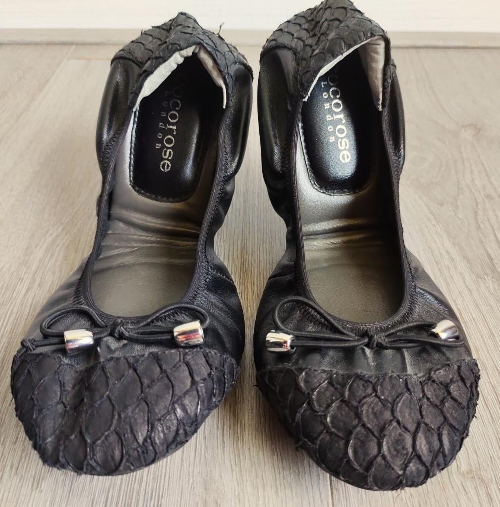 COCOROSE London Zwarte Ballerina's maat 38 (Nieuw), COCOROSE London, Zwart, Nieuw, Ballerina's