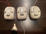 3 stuks Originele oude deurbelknop lichtschakelaar bakeliet, Antiek en Kunst, Ophalen of Verzenden