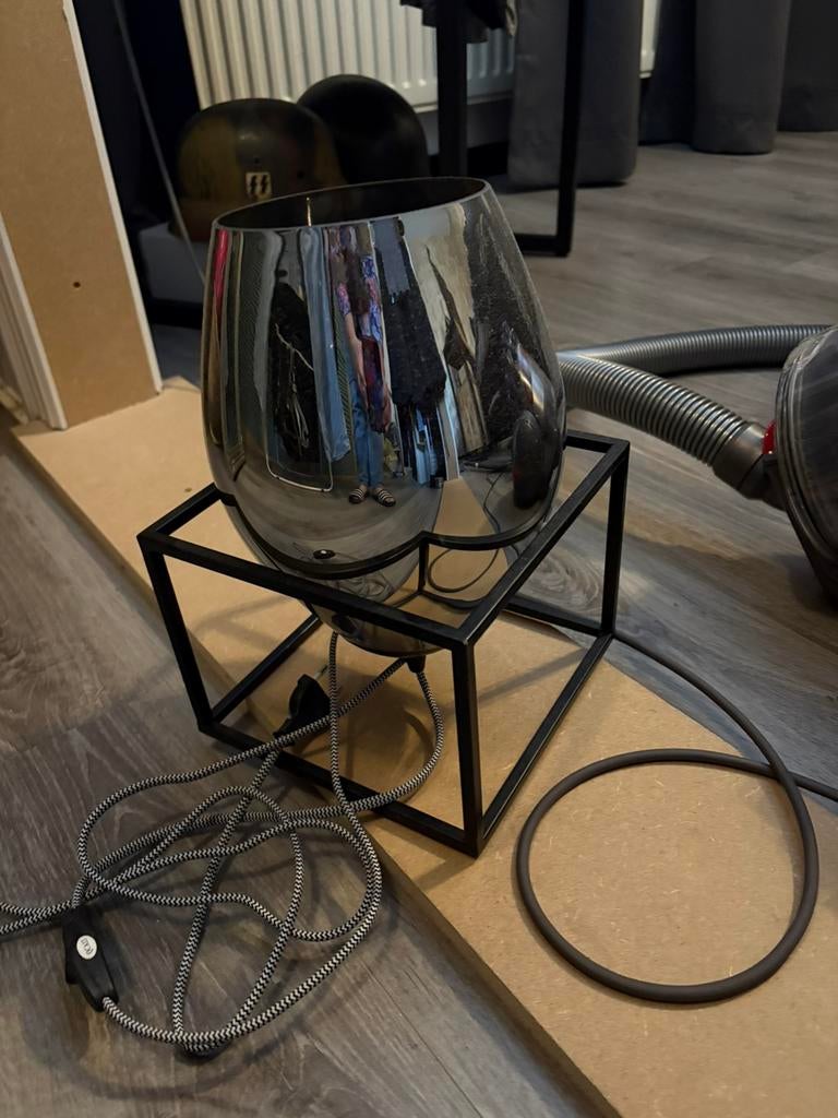 Mooie tafellamp smoke glas, Ophalen of Verzenden, Zo goed als nieuw, Glas, Minder dan 50 cm