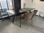 Eettafel mdf zwart 180cm ZSMWEG, Huis en Inrichting, Tafels | Eettafels, Ophalen, Gebruikt, 50 tot 100 cm, 150 tot 200 cm