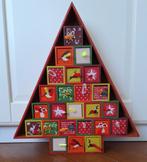 Vintage houten kerst kerstboom advents kalender, Ophalen of Verzenden, Gebruikt