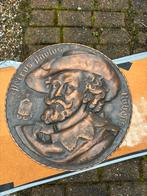 Antiek Koperen Bord / Plaque Petrus Paulus Rubens, Ophalen