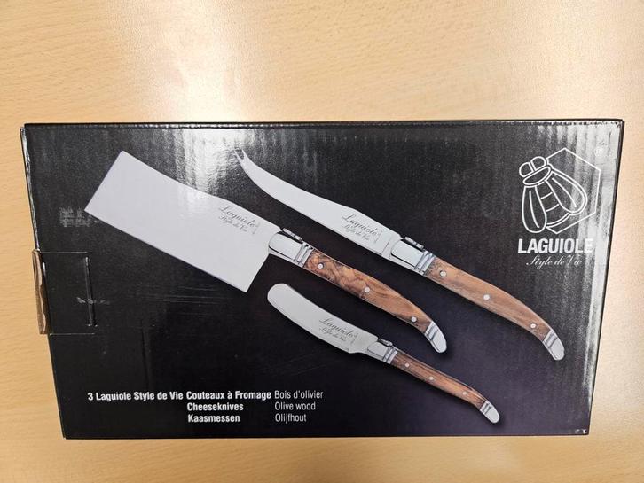 Laguiole Style de Vie kaasmessenset, Huis en Inrichting, Keuken | Bestek, Nieuw, Rvs of Chroom, Ophalen of Verzenden
