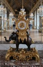 Grote antieke olifant klok bronze, Ophalen of Verzenden