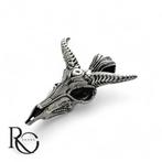 Grote zilveren koeienschedel hanger- 925 zilver, Ophalen of Verzenden, Nieuw, Zilver, Zilver